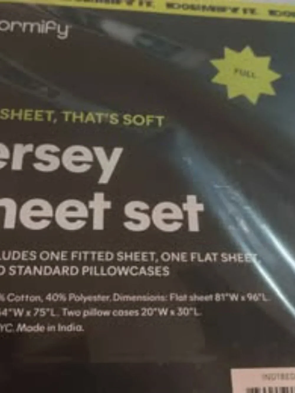 Dormify 4 Piece Full Jersey Sheet Set - Baby Blue